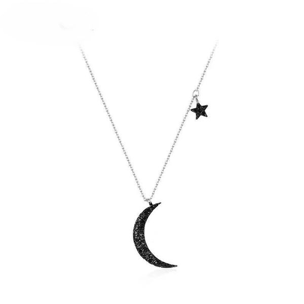 

fashion moon star pendant necklace for women charm party jewelr clavicular chain for girls lady accessories dropshipping, Silver