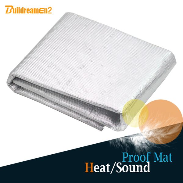 

buildreamen2 20" x 40" car aluminum foil heat sound insulation proof material mat pad anti noise deadener deadening 50cm x 100cm