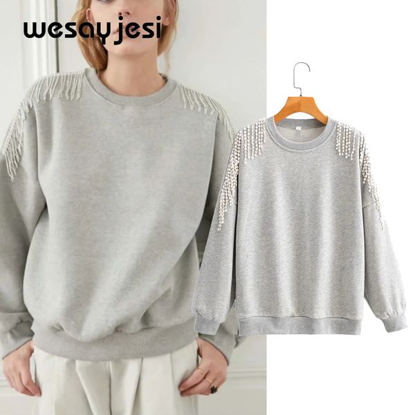 

2020 autumn new women hoodies womens sweatshirt solid long sleeve o neck harajuku casual losse oversized hoodie plue size, Black