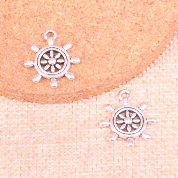 67pcs Encantos navios roda leme leme 22 * ​​20 milímetros Antique ajuste Fazendo pendente, prata tibetana do vintage, DIY Handmade Jewelry