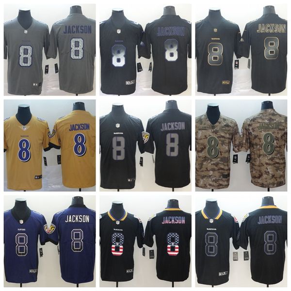 

mens baltimoree style 2019 justin tucker 8 lamar jackson ravenss american football jerseys, Black;red