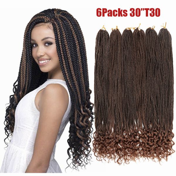 Grosshandel 30 Zoll Hakelhaar Wellig Box Zopfe Lose Enden Ombre Kanekalon Kunsthaar Fur Braid 24 Strange Flechten Haarverlangerungen Von