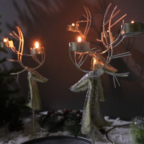 

christmas elk candlestick decoration nordic wind iron reindeer christmas decorations for home nov#14
