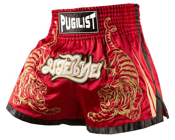 

quality goods-pugilist tiger mma short hybrid kickboxing muay thai shorts fight shorts muay thai boxing shorts-red, White;black