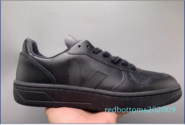 

2019 wholesale fashion veja esplar sneakers genuine leather villous dermis casual shoes mens&women luxury superstar trainer 36-45 09rr, Black