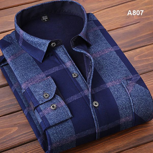 

fashion men's winter warm plush slim shirts 12 colors striped plaid print blouse for men casual retro clothes size -3xl 2019, White;black