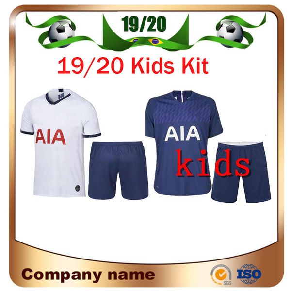 

19/20 spurs #10 kane kids kit soccer jerseys 2019 home #7 son #11 lamela #20 dele child soccer shirt away lucas football uniform, Black