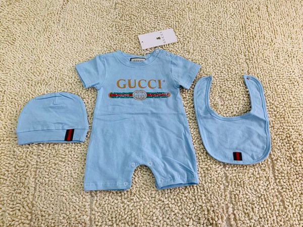 

3pc baby romper hat bibt baby boy girl clothing et cute jump uit infant cotton hort leeve kid clothe for hipping