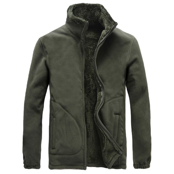 

men fluffy thicken windproof jacket autumn winter casual long sleeve solid wind breaker sportswear bomber jacket mens clothing, Black;brown