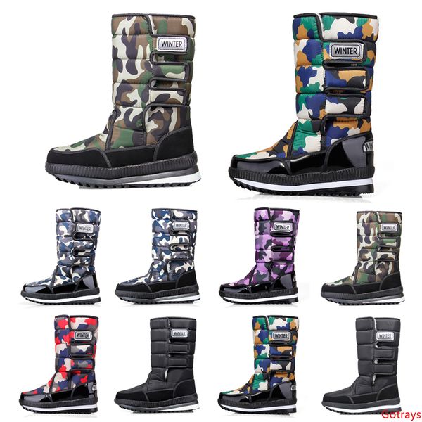 

luxury designer women men boots over the knee thigh high mens snow winter boots waterproof platform booties 36-45 drop shipping style 19