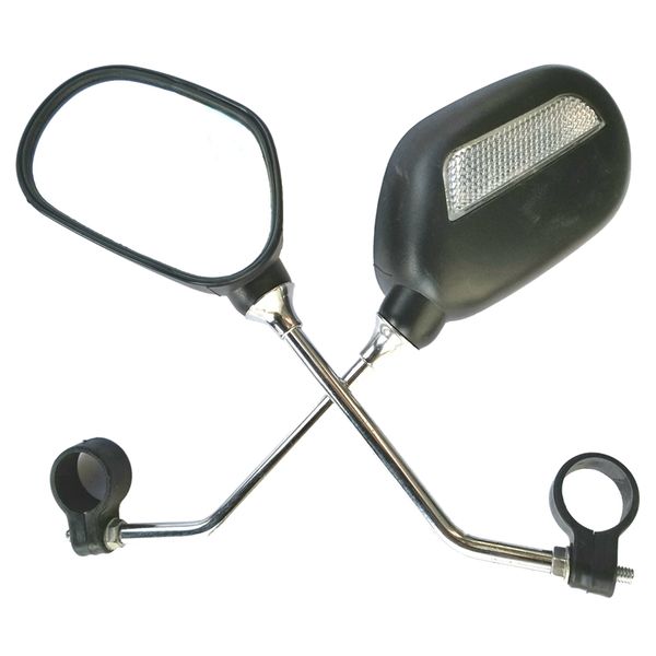 

1 pair bike rearview mirror safety bicycle rear view glass mirrors adjustable cycling rearview left right mirror