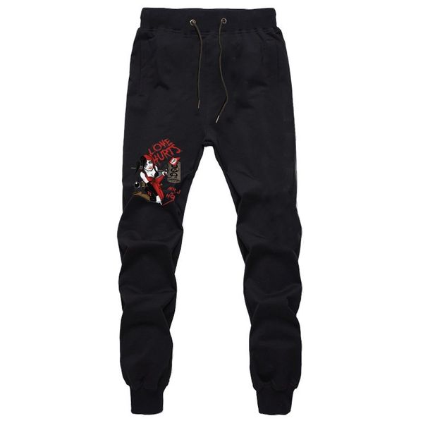 

dark knight joker why so serious mens pants joggers bodybuilding sweatpants men fitness gyms pants casual trousers harem pants, Black