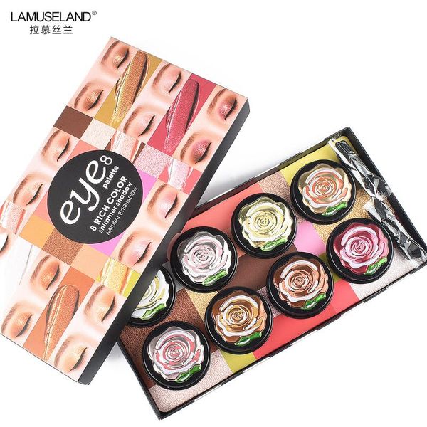 

lamuseland 8pcs/set waterproof eye shadow 8 colors eyeshadow natural eyes makeup #e124