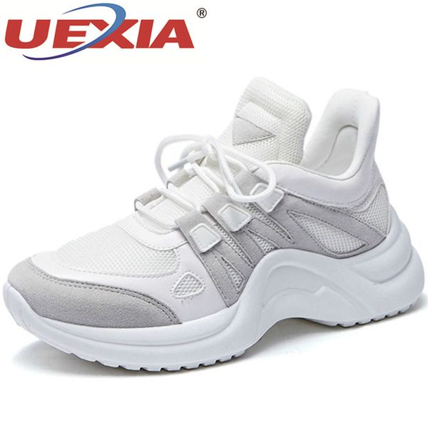 

new outdoor casual sneakers women breathable mesh casual shoes female tenis fashion lace up high leisure women zapatos de mujer, Black