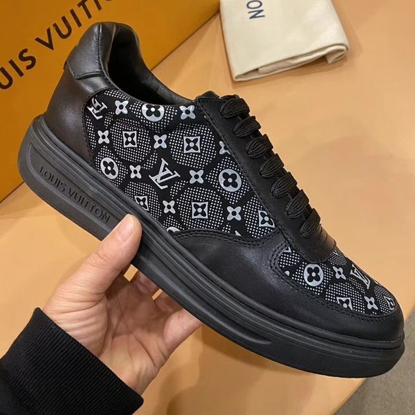 

2020 f3 new fashion casual men's shoes, comfortable luxury men's shoes leather sneakers original box packaging zapatos hombre, Black