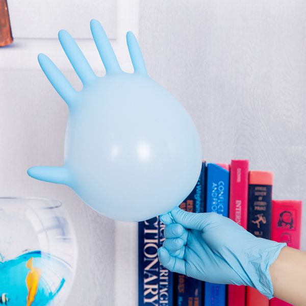 

dropshipping disposable blue latex gloves 100pcs/lot dishwashing kitchen work/ rubber garden gloves waterproof protective gloves g0502