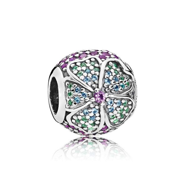 

новый 100% стерлингового серебра 925 1: 1 аутентичные 797067nrpmx славный цветет браслет шарма оригинальные женщины подарок ювелирных издели, Black