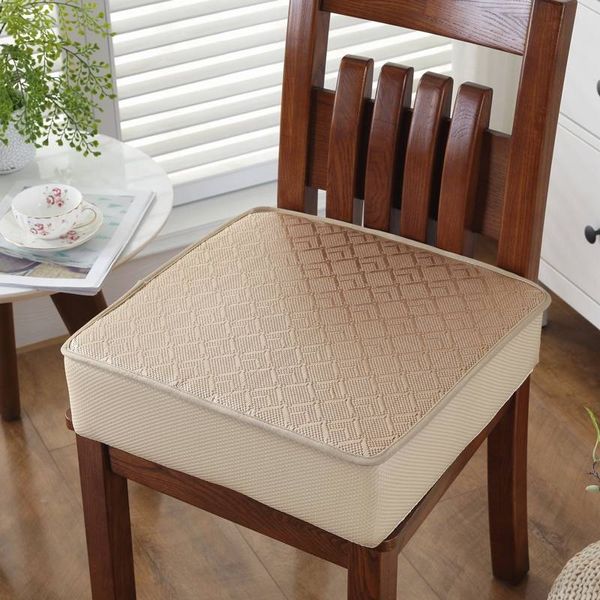 

summer rattan seat cushion thick detachable anti-skid floor pad ice silk dining chair mat outdoor square stool driver seat 45*45