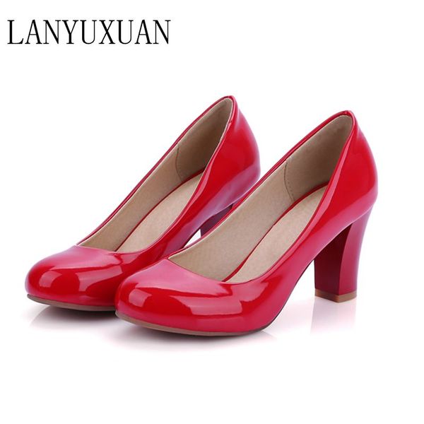 

2017 fashion big size 34-47 4 colour new spring autumn women's pumps women shoes high heels pu party pumps 222-7, Black