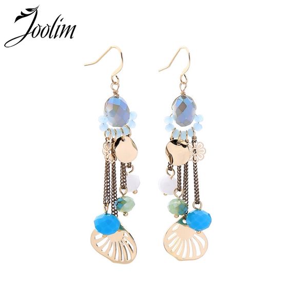 

joolim gorgeous flower statement drop earring korean earring, Silver