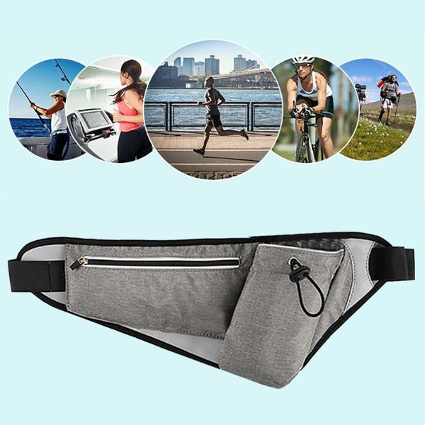 

men women phone pocket adjustable strap camping pouch fishing cycling storage running waist bag sport bottle holder waterproof