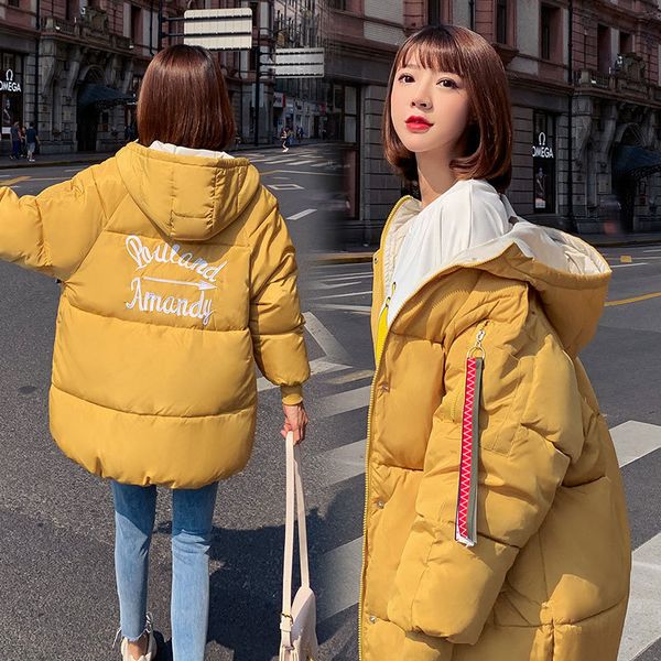 

2019 new style winter coat cotton-padded jacket short cotton-padded clothes korean-style down jacket clothes stude, Blue;black