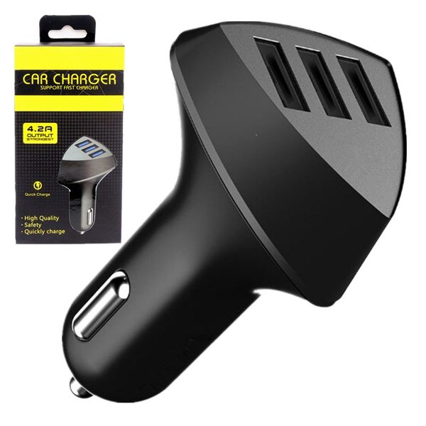 

universal 3 usb ports car charger auto power adapter 5v 3.1a adaptor for iphone 7 8 x xr 11 samsung htc android phone gps