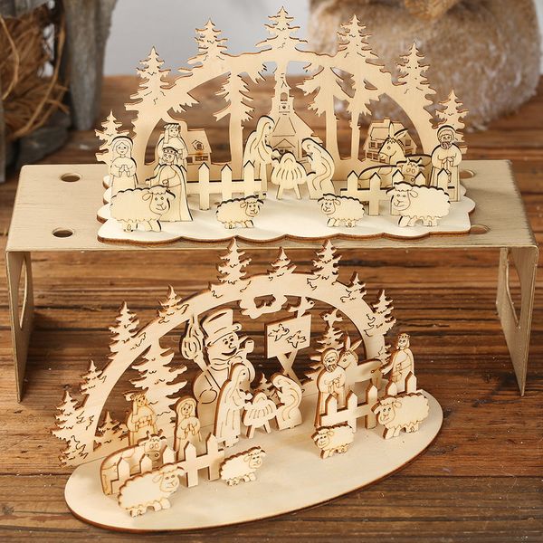 

christmas tree ornaments christmas decorations for home santa claus wooden pendants xmas decoration navidad 2019 diy wood crafts