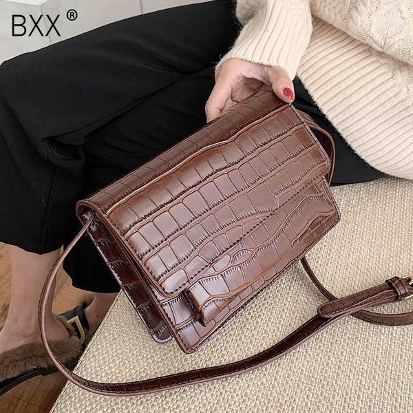 

bxx] крокодил pattern кожа pu crossbody сумка для женщин 2020 весенняя мода плеча сумка lady travel сумки hk230