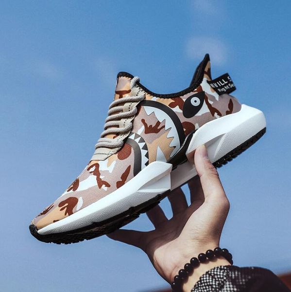 

men's graffiti trend designer sneaker 2019 new men hip hop personality casual shoes damping non-slip breathable sport shoes (7-12