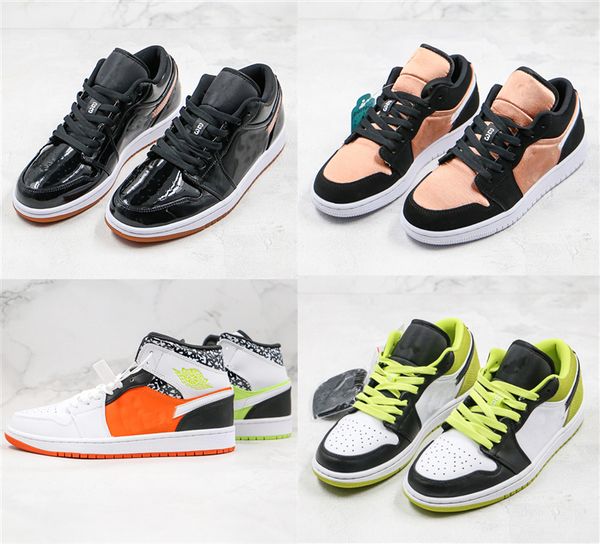 

new 1 low jumpman 1s low mens basketball shoes for women designer men shoes athletics sneakers trainers chaussures, White;red