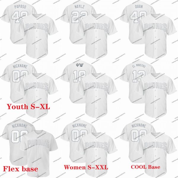 

Manny Machado El 2019 Players Weekend Padres Jerseys Hedges Austin Josh Naylor NAYLZ Fernando Tatis EL NINO Eric Hosmer PAPO Jereys