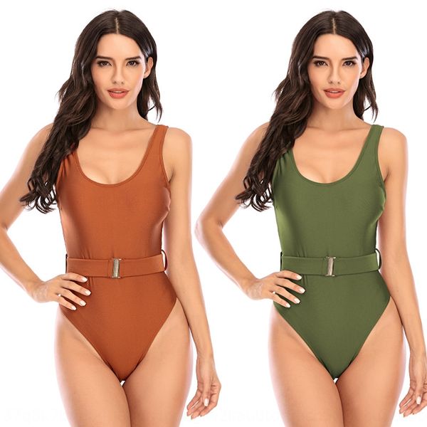 

one-piece women's belt one-piece women's belt swimsuit swimsuit, White;black