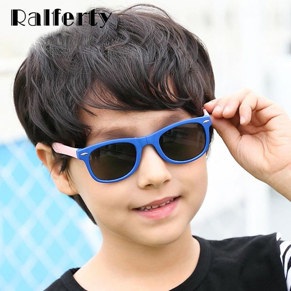 

ralferty folding kids sunglasses polarized unbreakable tr90 frame 2019 boy girl baby sun glasses uv400 eyewear child shade k8213 bzepi, Blue