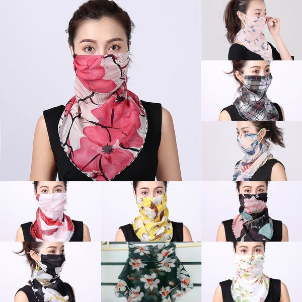 

pueev summer ice silk cool headwear sunshade face mask scarf hiking anti-sweat breathable cycling ear loops neck gaiters scarf, Black