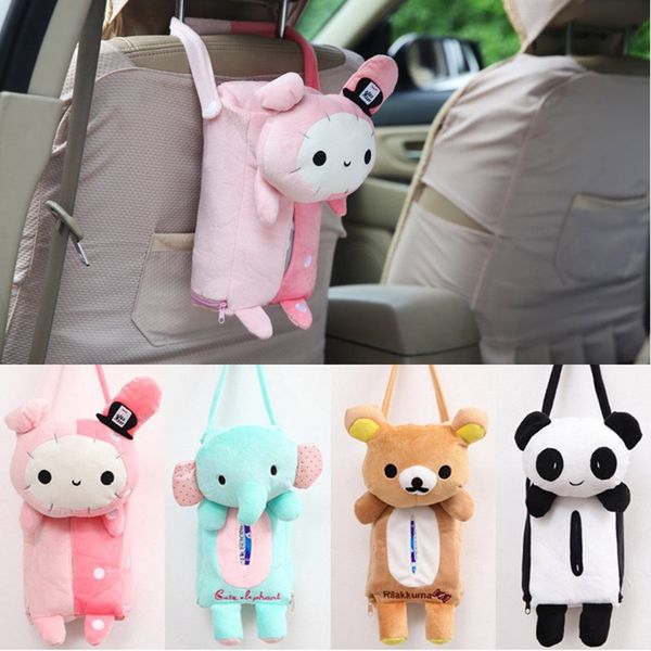 

panda bear elephant car hanging cartoon tissue bag