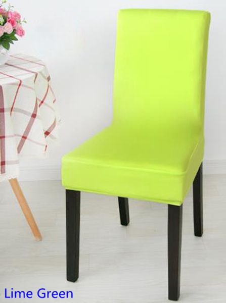 

lime green colour spandex lycra chair cover fit for square back home chairs wedding party home dinner decoration half cover