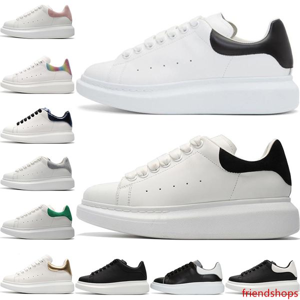 

designer shoes genuine leather sneaker luxury mens women fashion white black suede leather platform shoes casual shoes 36-44