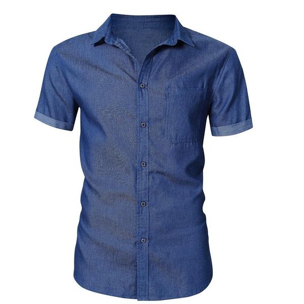

men's casual shirts mens cotton short sleeve solid social business dress slim fit male, White;black