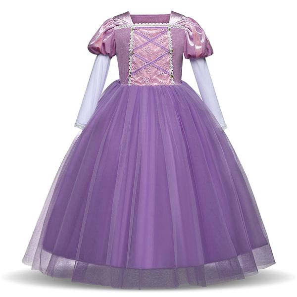 

2019 girls dresses party princess dresses for kids summer fall winter clothing christmas party birthday gift clothes, Red;yellow