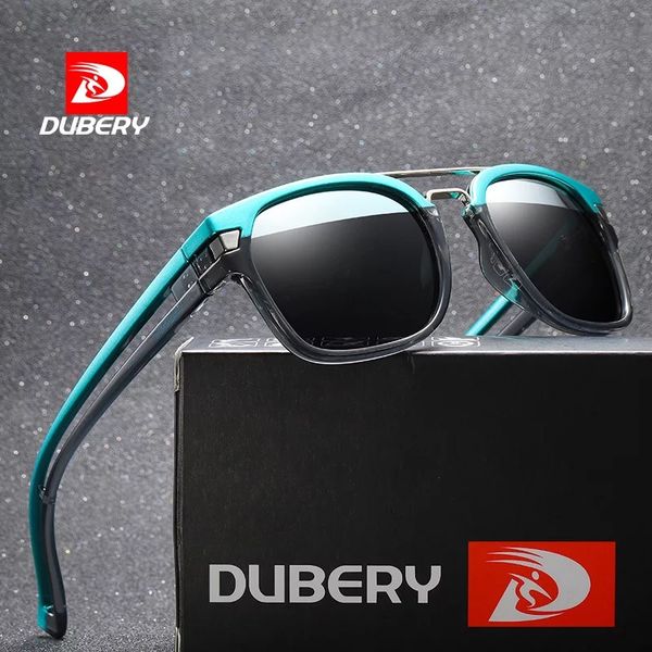 

dubery new arrival outdoor polarized sunglasses for men women brand designer sun glasses square polarizadas with original case, White;black