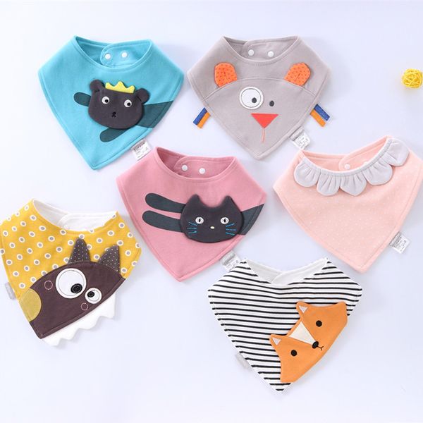 

Baby Bibs Waterproof Triangle Cotton Cartoon Child Baberos Bandana Bibs Babador Dribble Bibs Newborn Slabber Absorbent Cloth