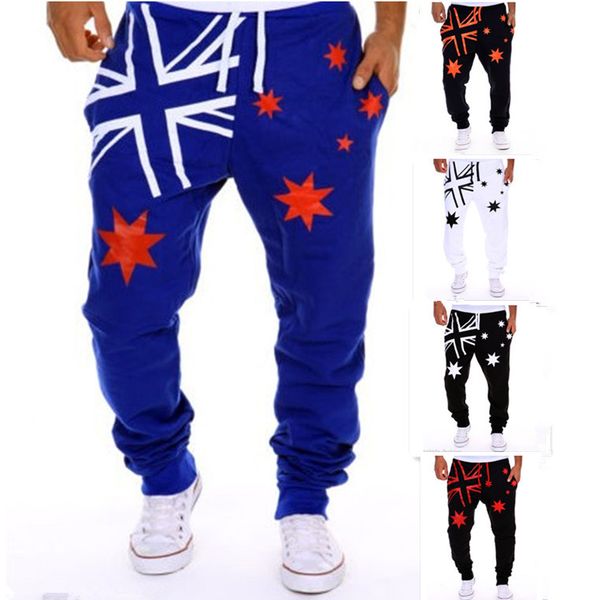 

Autumn Winter Star Printing Designer Pants Fashion Hip Hop Casual Blue Black Loose Pants Size M-2XL
