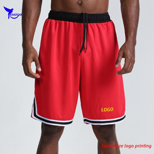 

running shorts customize men's gym sports athletic breathable fitness beach basketball jogging quick dry short pants male, Black;blue
