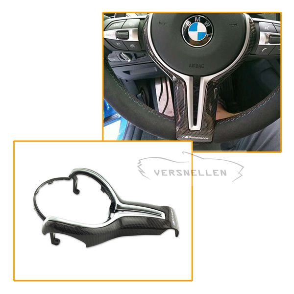 Carbon Fiber Steering Wheel Trim Cover For Decoration For Bmw M2 F87 M3 F80 M4 F82 M6 F06 F12 F13 X5m F85 X6m F86 Cute Car Interior Accessories Cute