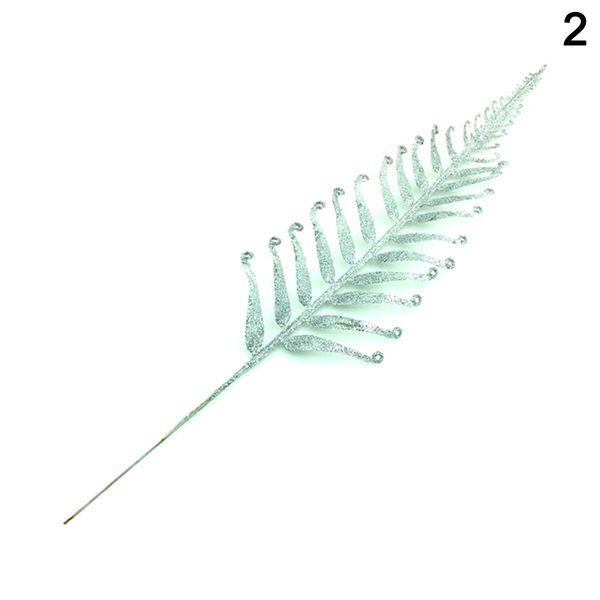 

christmas tree leaf ornaments decor flower grass hollow discharge class simulation fake flower leaf 669
