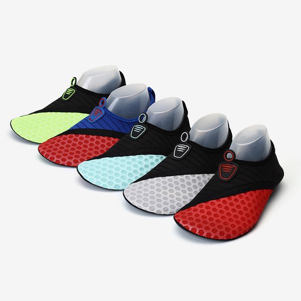 

summer light water shoes two-color stitching men's women's beach shoes non-slip swimming outdoor beach socks, Black