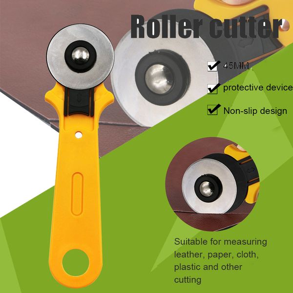 

patchworks roller wheel cutting tool for fabric leather cloth cutter tool, Black