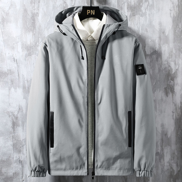 

2020 fashion spring and autumn men's jacket jacket youth solid color hooded sports casual men's loose m-4xl, Black;brown