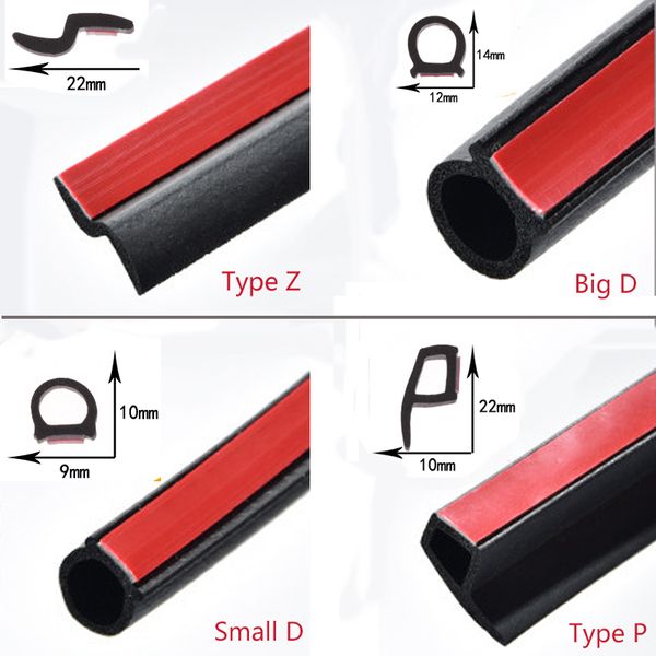 

4 meters shape b p z big d car door seal strip epdm rubber noise insulation weatherstrip soundproof car seal strong adhensive